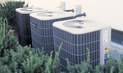 Air conditioners outside home
